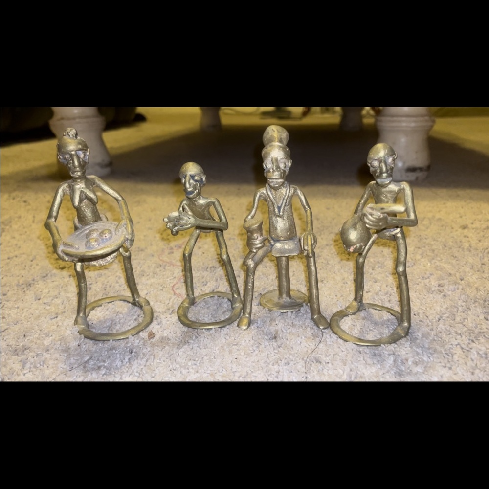Antique brass figures